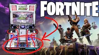 Fortnite played with your...feet? First Fortnite play on a Korean Arcade Dance Machine!