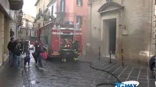 Lanciano, incendio nella chiesa Santa Chiara