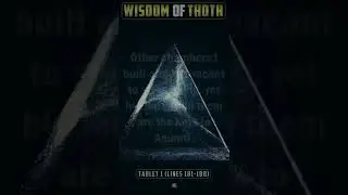Wisdom of Thoth 10 (Tablet 1 lines 181-188 from Emerald Tablets)