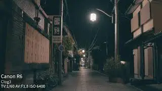 canon r6 clog3 night footage test