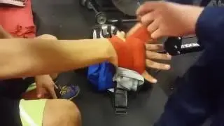 Coach Dan Dunn hand wrap style for boxing