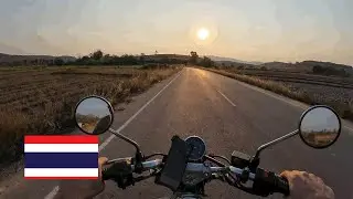 Pure motorcycle driving in Thailand Golden triangle - Raw and uncut