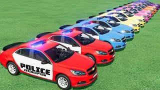 TRANSPORTING ALL COLORS OLD SPECIAL SERIES POLICE CARS VEHICLES ! FS22