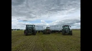 ★ Zwożenie bel na dwa zestawy ★ 2x Fendt, Merlo ★