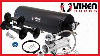 📢 VIXEN HORNS VXO8325/3311B Full Train Air Horn System Kit 🔥