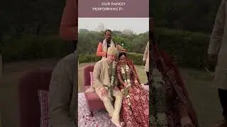Wedding Ritual: Pandit's Blessings at NRI Ceremony #weddingpooja #viral #nri #nriwedding