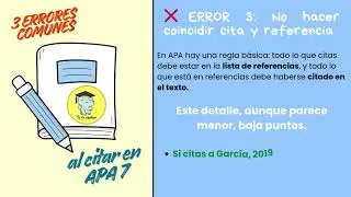 Tercer error com&uacute;n en el uso de APA 7