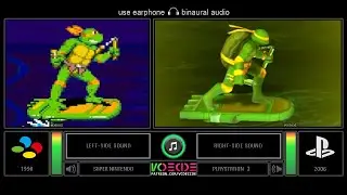 SNES vs PlayStation 3 - Teenage Mutant Ninja Turtles: Turtles in Time - Comparison - Dual Gameplay