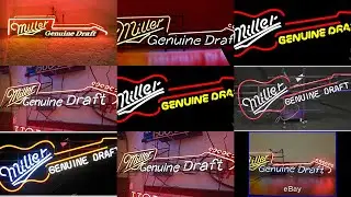 Miller genuine draft guitar neon sign