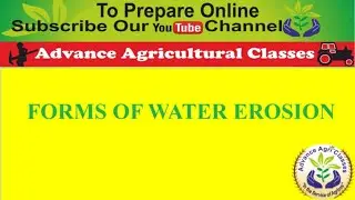 FORMS OF WATER EROSION