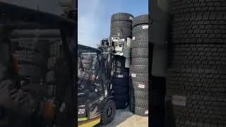 Складирование шин при помощи Китайского погрузчика!🧨