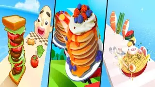 Sandwich Runner / Pancake Run / Noodle Run - Best levels Gameplay NEW UPDATE - BEST android GAMES