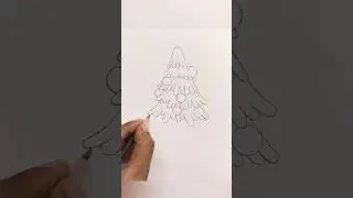 (Part 1) Christmas tree 🎄 || pencil sketch #drawing #howtodraw #shortsvideo #shorts #youtubeshorts