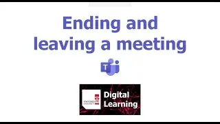 Microsoft Teams Tutorial - Calls and Meetings - Ending and Leaving a Meeting - 12