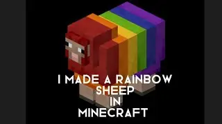 i made a rainbow sheep in minecraft