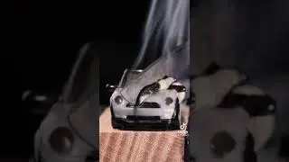 Hot 🔥 knife 🔪 vs toy car 🚗 macro ASMR video | #macro #ASMR #Tiktok #satisfying