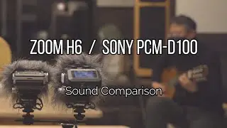 ZOOM H6 / SONY PCM-D100 : Sound Comparison (guitar & frame drum 01)
