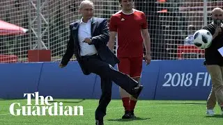Vladimir Putin takes to football pitch in Moscow's Red Square