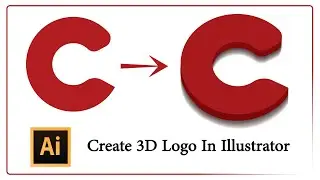 How to create 3d logo design illustrator | 3d letter logo illustrator | illustrator tutorial