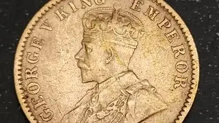 1936 🇮🇳 George V King Emperor One Quarter Anna INDIA