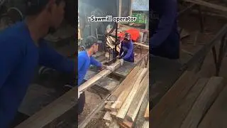 Sawmill operator #woodworking #wood #woodworker #sawmill #bandsaw