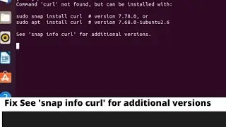 See 'snap info curl' for additional versions#shorts