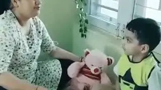 Stupid teddy bear I don't want to get hit to because I do I don't want to eat