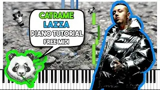 CATRAME - LAZZA feat. TEDUA - FREE MIDI Piano Tutorial