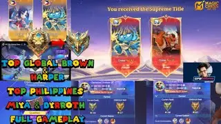 TOP GLOBAL HARPER AND BROWN - FULL GAMEPLAY FROM LEGEND TO MYTHICAL HONOR - MAGIC CHESS GO GO