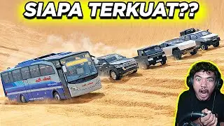 Uji Nyali Tanjakan Pasir Arab BeamNG.drive | Hilux, Triton, Bus, Carry & Cybertruck