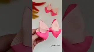 A bow tutorial with grosgrain ribbon for beginners step by step| make a cute bow an easy way#shorts