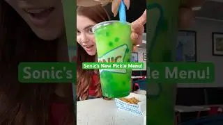 Trying Sonic&rsquo;s new pickle menu! #foodie #shorts #eating #fastfood #pickles #burger #fries