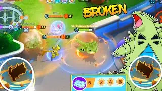 Brown Emblems With TYRANITAR Is So Much Broken 🥵| Pokemon Unite Clip