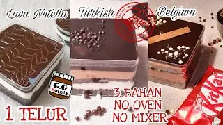 3 MENU BEST SELLER DESSERT BOX ALA NAJLA - LAVA NUTELLA - BELGIUM - TURKISH - NO OVEN NO MIXER