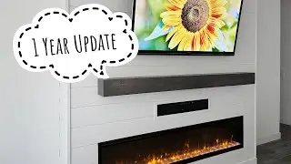 FIREPLACE WALL BUILD | Hows it holding up? 1 Year Update