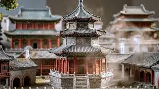 Whimsical Chinese Pagoda Diorama | Ultra-Real Looping Miniature