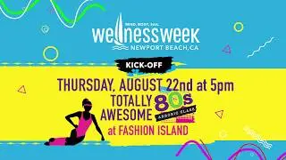 Newport Peach 80s Aerobic Class for Newport Beach Wellness Week