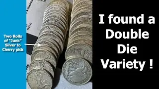 Cherry-picking Junk Silver Half Dollars. Double Die Variety Found!