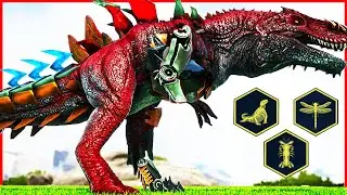 NEW Mecha Dinosaur HYBRID! Half Dino Half Bionic Kaiju! (34) - Ark Godzilla Modded