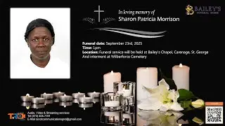 Celebrating the life of Sharon Patricia Morrison