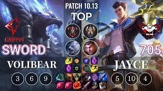 GRF Sword Volibear vs JDG 705 Jayce Top - KR Patch 10.13