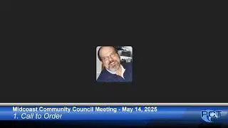 MCC 5/14/25 - Midcoast Community Council Meeting - May 14, 2025