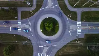 Traffic Circle Stock Footage