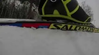 Salomon equipe 10, Fischer Первая тренировка на лыжах.