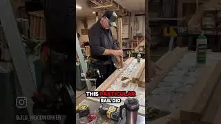 The process of laying out balusters for even spacing on both ends.#buildingtips #shorts #woodworking