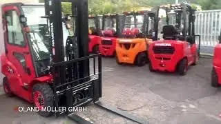 Hangcha FD38 Dieselgabelstapler, Triplex mit Vollfreihub, Vollkabine mit Heizung, Zinkenversteller,