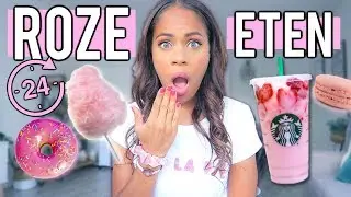 24 UUR ROZE VOEDSEL ETEN *Challenge || Denise Anna