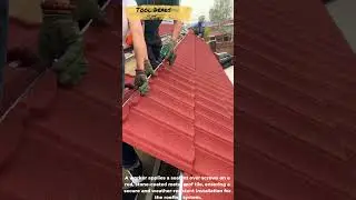 The process of installing stone coated metal roof tiles