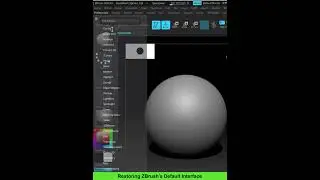 Zbrush Tips 03: Restoring ZBrush&rsquo;s Default Interface #shorts #zbrush #tips #tutorial