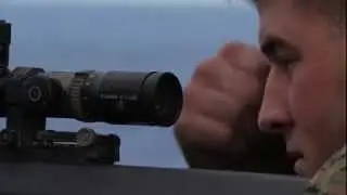 Scout Sniper Platoon Practices Defending Ship From Small Boat Attack With Sniper Fire